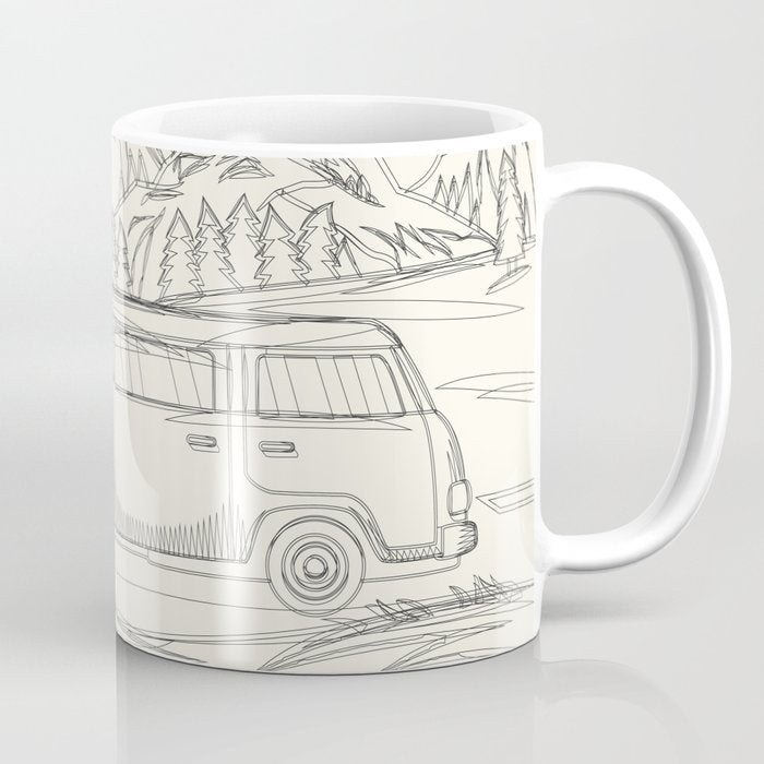 Mountain Road Linescape Coffee Mug Gallery Image 1