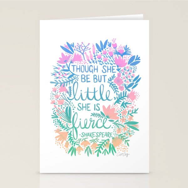 Little & Fierce - Lavender Mint OmbrÃ© Stationery Card Gallery Image 2
