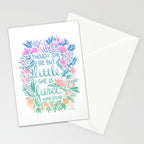 Little & Fierce - Lavender Mint OmbrÃ© Stationery Card Gallery Image 2
