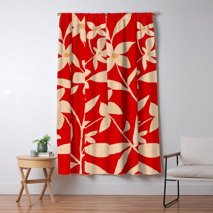 Abstract Minimal Flowers 7 Window Curtain Gallery Image 5