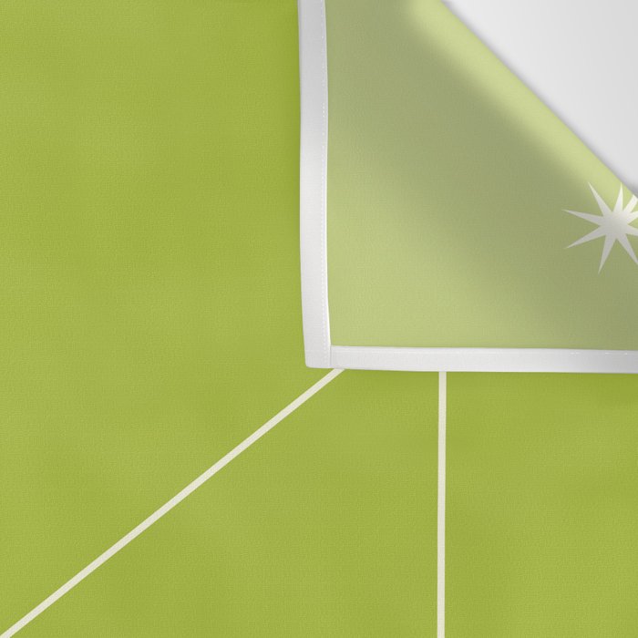 Capricorn Zodiac Star Constellation Line Art Chartreuse Green Wall Tapestry Gallery Image 3