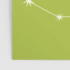 Capricorn Zodiac Star Constellation Line Art Chartreuse Green Poster Gallery Image 3