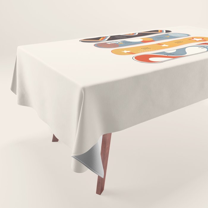 Retro Snowboards  Tablecloth Gallery Image 1