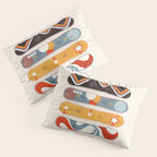 Retro Snowboards  Pillow Sham Gallery Image 3