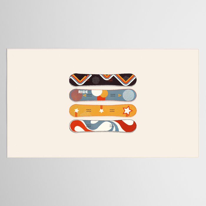 Retro Snowboards  Tablecloth Gallery Image 2