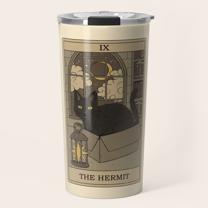 The Hermit - Cats Tarot Travel Mug Gallery Image 1