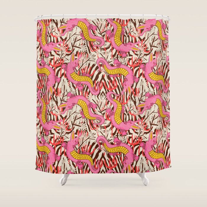 BAZAAR FETE GATOR Shower Curtain Gallery Image 1
