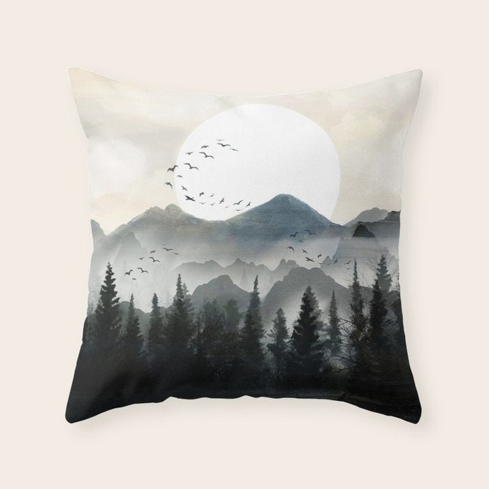 Midnight Forest Throw Pillow Gallery Image 6