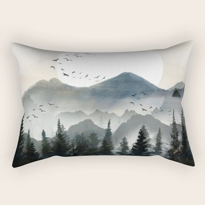 Midnight Forest Rectangular Pillow Gallery Image 2