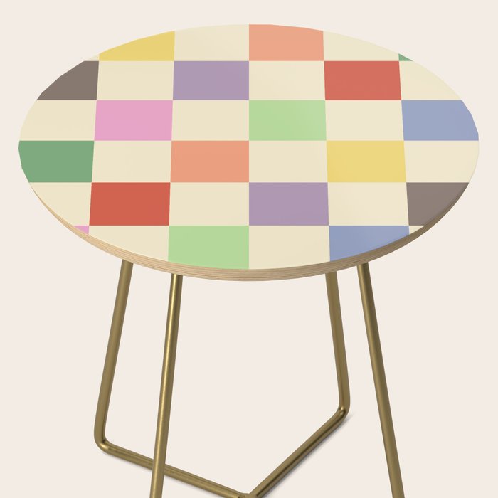 Colorful Checkered Pattern Side Table Gallery Image 2