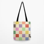 Colorful Checkered Pattern Tote Bag Gallery Image 2
