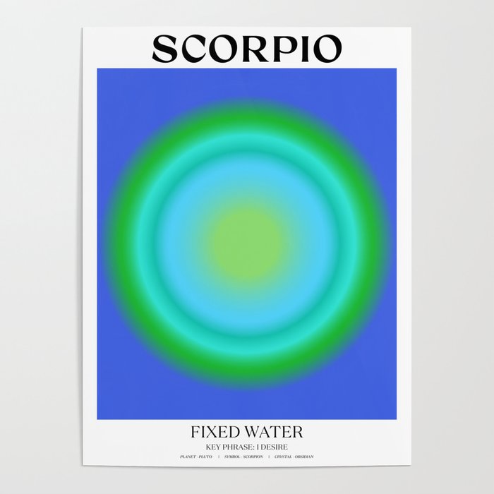 Scorpio Gradient Print Poster Gallery Image 4