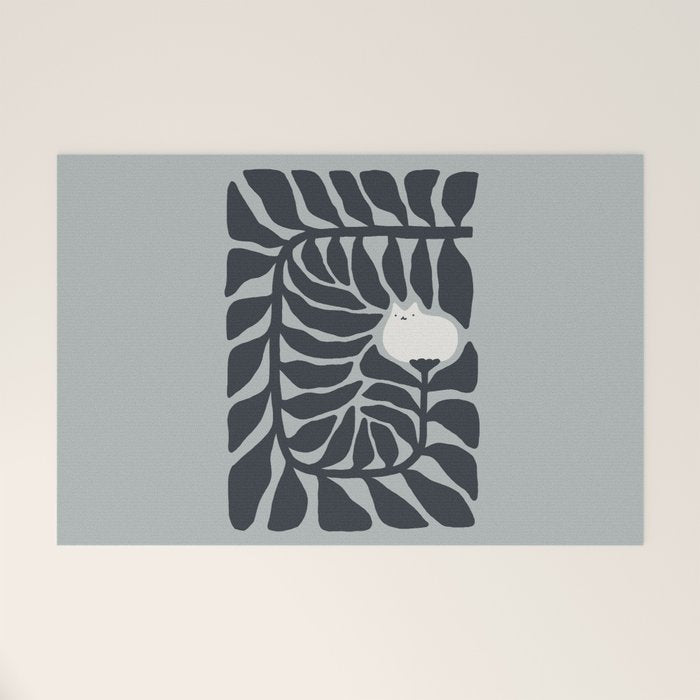 Cat and Plant 81 Welcome Mat Gallery Image 1
