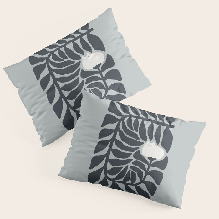 Cat and Plant 81 Pillow Sham Gallery Image 1
