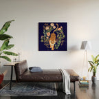 Tiger Floral Garden Wood Wall Art Gallery Image 2