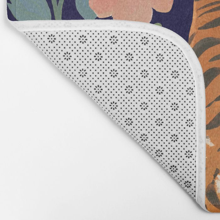 Tiger Floral Garden Bath Mat Gallery Image 2