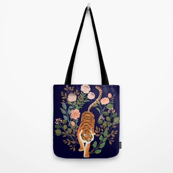 Tiger Floral Garden Tote Bag Gallery Image 2