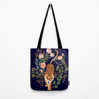 Tiger Floral Garden Tote Bag Gallery Image 2