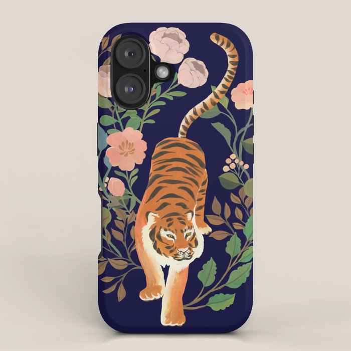 Tiger Floral Garden iPhone Case Gallery Image 1