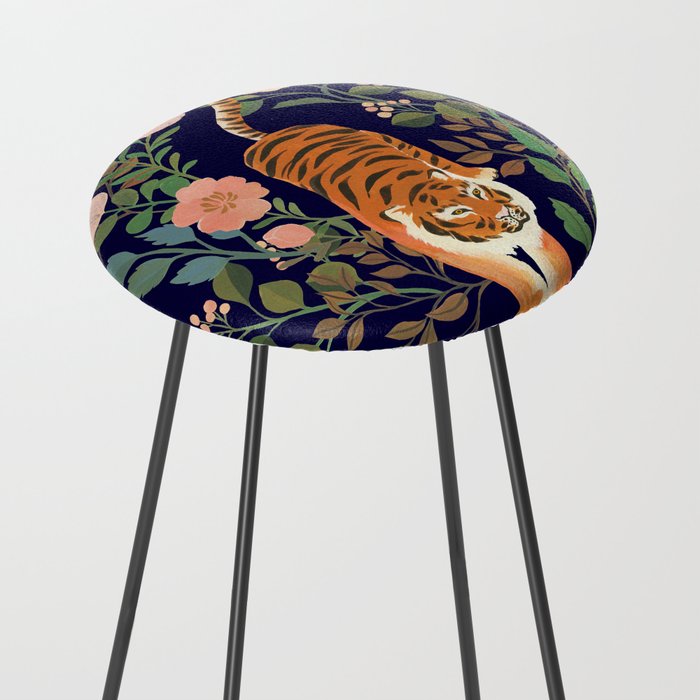 Tiger Floral Garden Stool Gallery Image 2