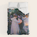 John Singer Sargent Oeillet, Lily, Lily, Rose (1886) Duvet Cover Gallery Image 6