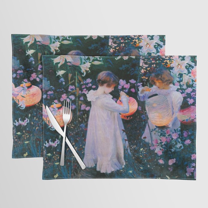 John Singer Sargent Oeillet, Lily, Lily, Rose (1886) Placemat Gallery Image 1