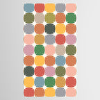 Retro Festive Sparkle Colorful Checker Tablecloth Gallery Image 2