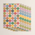 Retro Festive Sparkle Colorful Checker Wrapping Paper Gallery Image 3