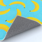 Minimal bold and vibrant banana pattern yellow on blue Rug Gallery Image 4