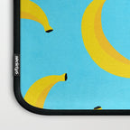 Minimal bold and vibrant banana pattern yellow on blue Laptop Sleeve Gallery Image 3