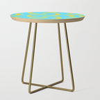 Minimal bold and vibrant banana pattern yellow on blue Side Table Gallery Image 1