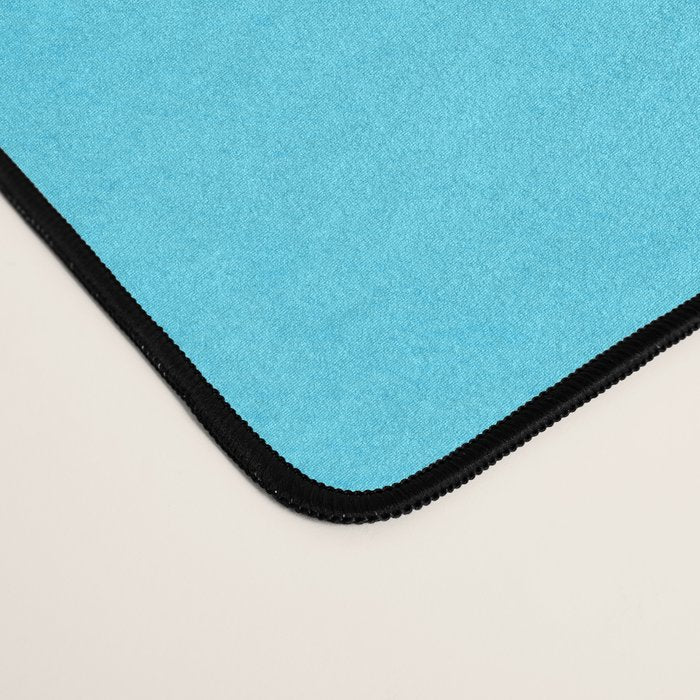 Minimal bold and vibrant banana pattern yellow on blue Desk Mat Gallery Image 4