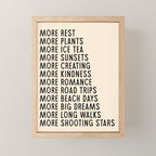 More - Modern Typography Print Mini Art Print Gallery Image 1