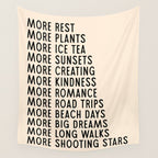 More - Modern Typography Print Wall Tapestry Gallery Image 4