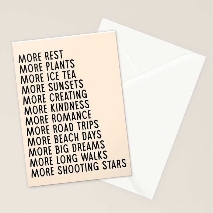 More - Modern Typography Print Stationery Card Gallery Image 2