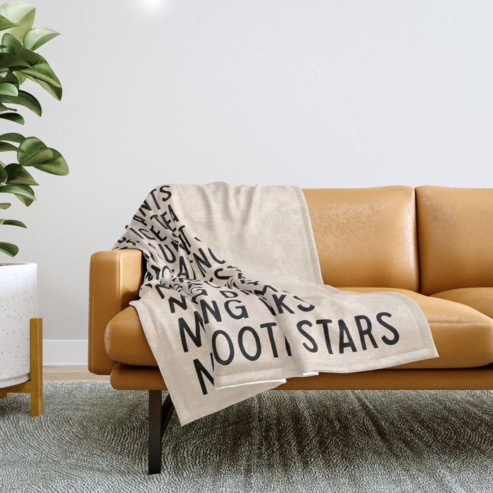 More - Modern Typography Print Throw Blanket Gallery Image 1