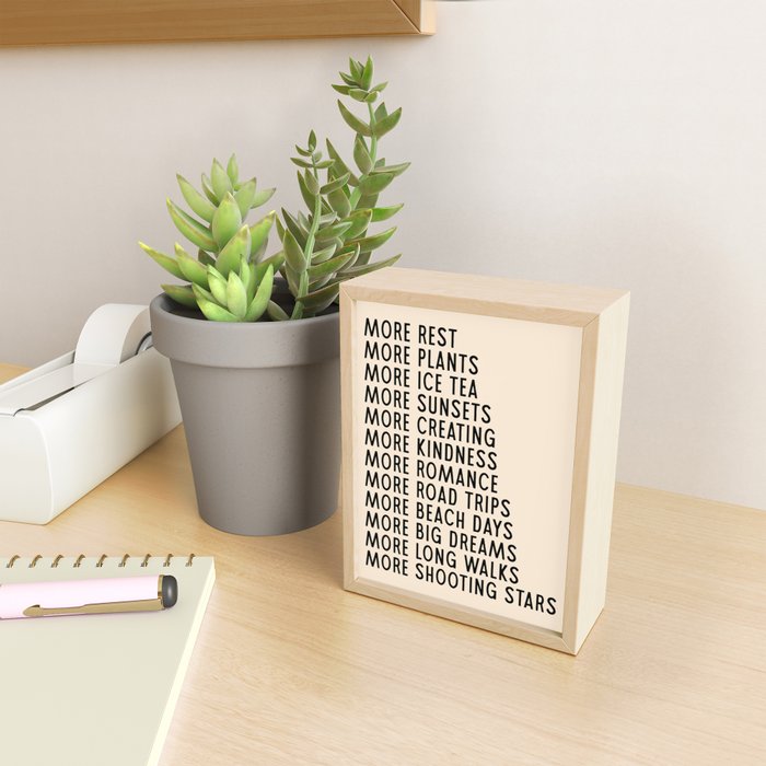 More - Modern Typography Print Mini Art Print Gallery Image 2