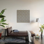 Japanese Waves Navy Wood Wall Art Gallery Image 2