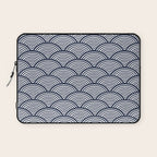Japanese Waves Navy Laptop Sleeve Gallery Image 1