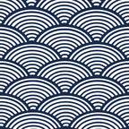 Japanese Waves Navy Coffee Mug Gallery Image 2
