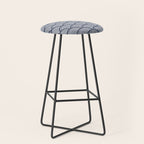 Japanese Waves Navy Stool Gallery Image 1