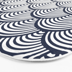 Japanese Waves Navy Bath Mat Gallery Image 3