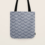 Japanese Waves Navy Tote Bag Gallery Image 1