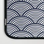 Japanese Waves Navy Laptop Sleeve Gallery Image 3