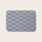 Japanese Waves Navy Bath Mat Gallery Image 1