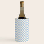 Check II - Baby Blue â Checkerboard Print Wine Chiller Gallery Image 1