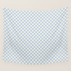 Check II - Baby Blue â Checkerboard Print Wall Tapestry Gallery Image 4