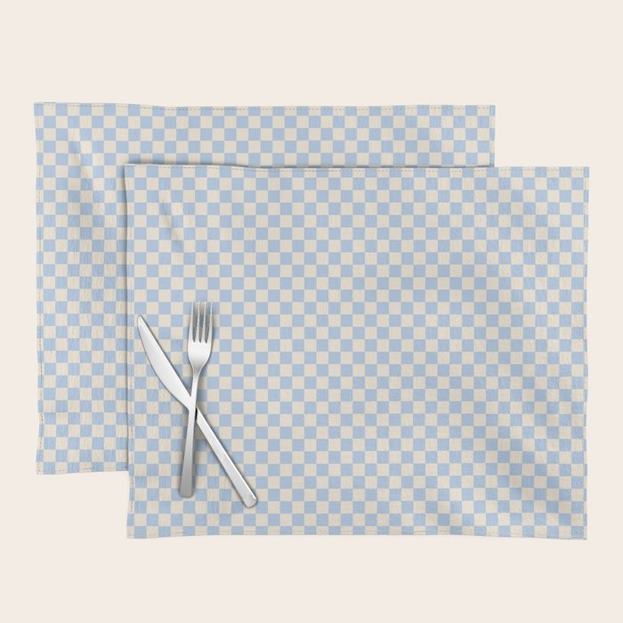 Check II - Baby Blue â Checkerboard Print Placemat Gallery Image 1