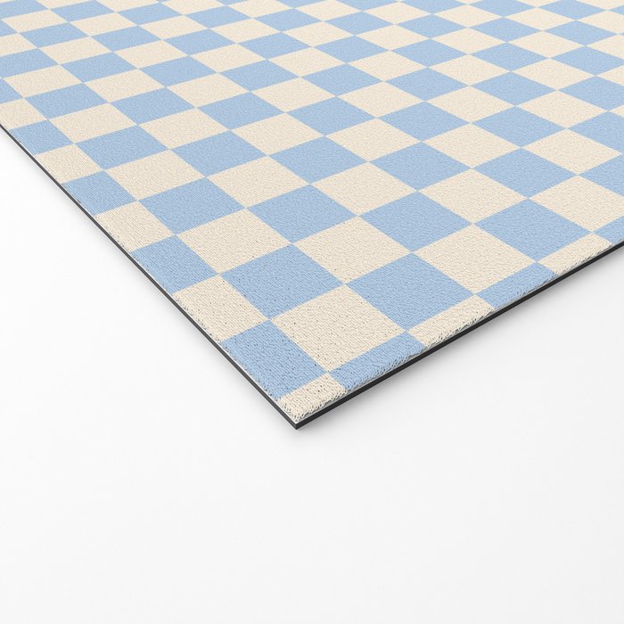 Check II - Baby Blue â Checkerboard Print Welcome Mat Gallery Image 2