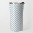 Check II - Baby Blue â Checkerboard Print Travel Mug Gallery Image 2